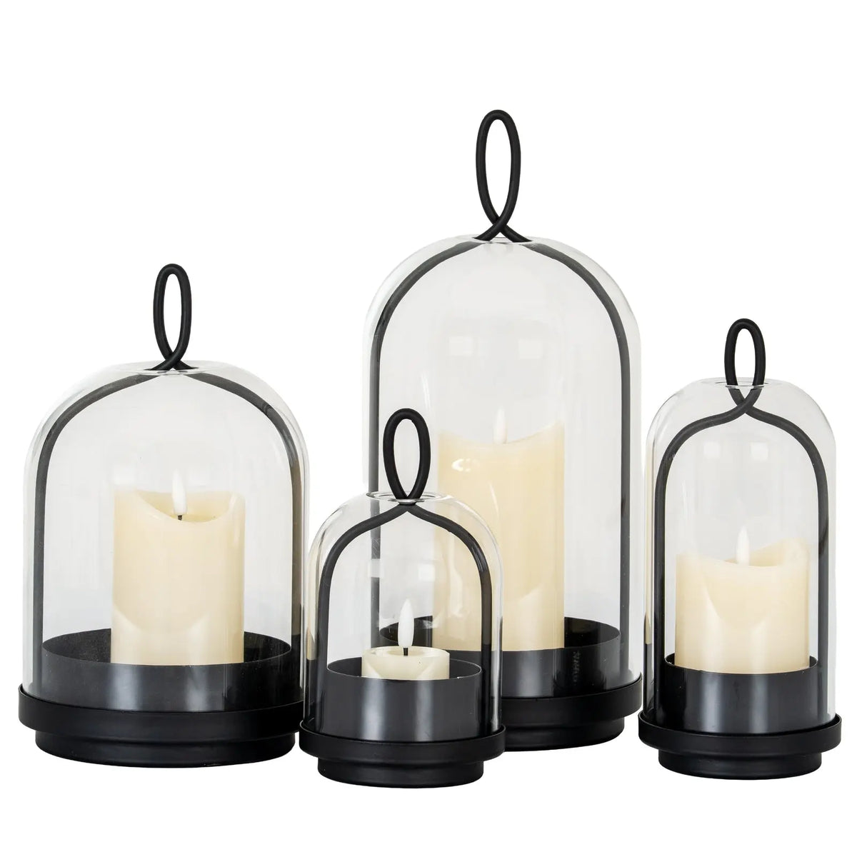 Nyx Medium Candle Holder With Glass Cloche