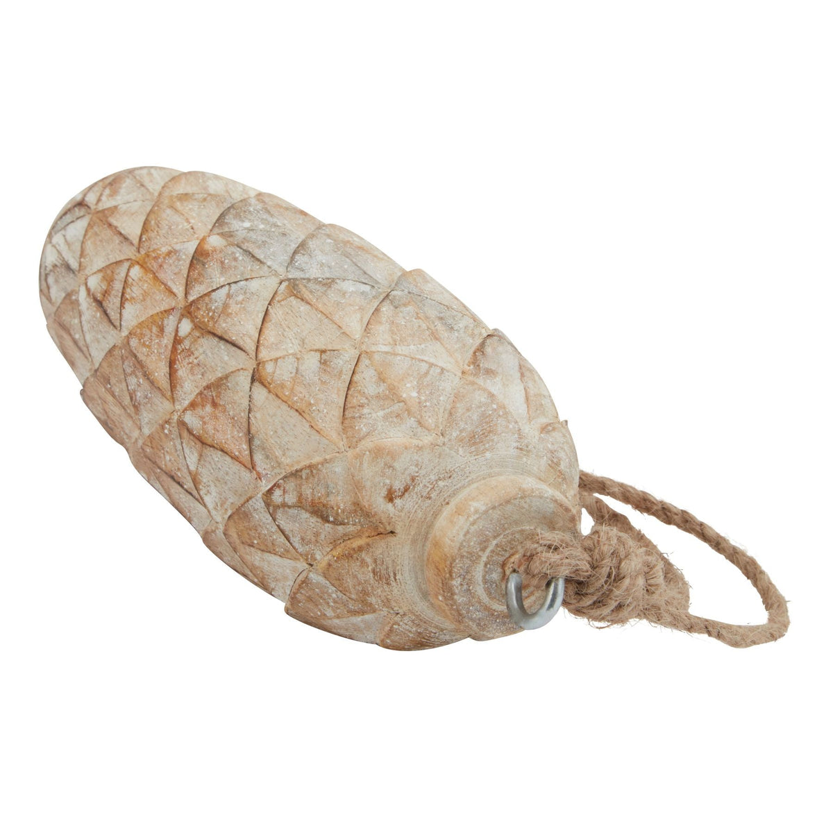 Antique White Wash Large Pine Cone BaubleSmall.