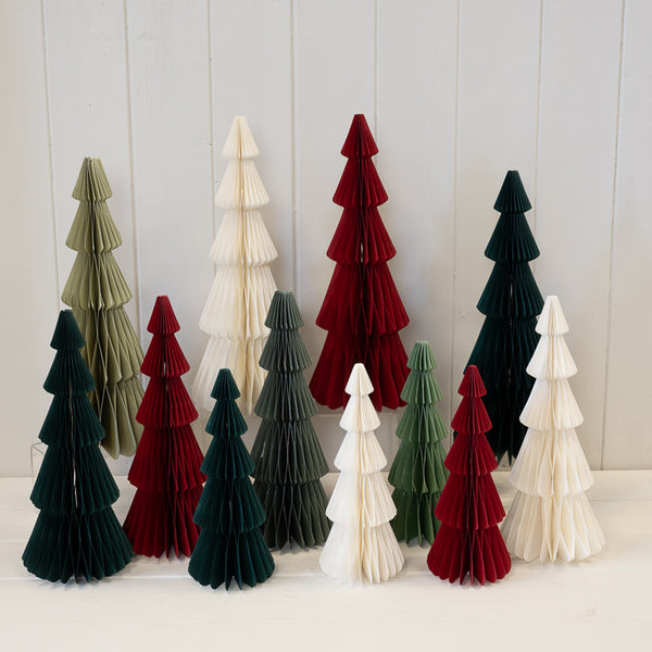 Set of 3 White Standing Trees