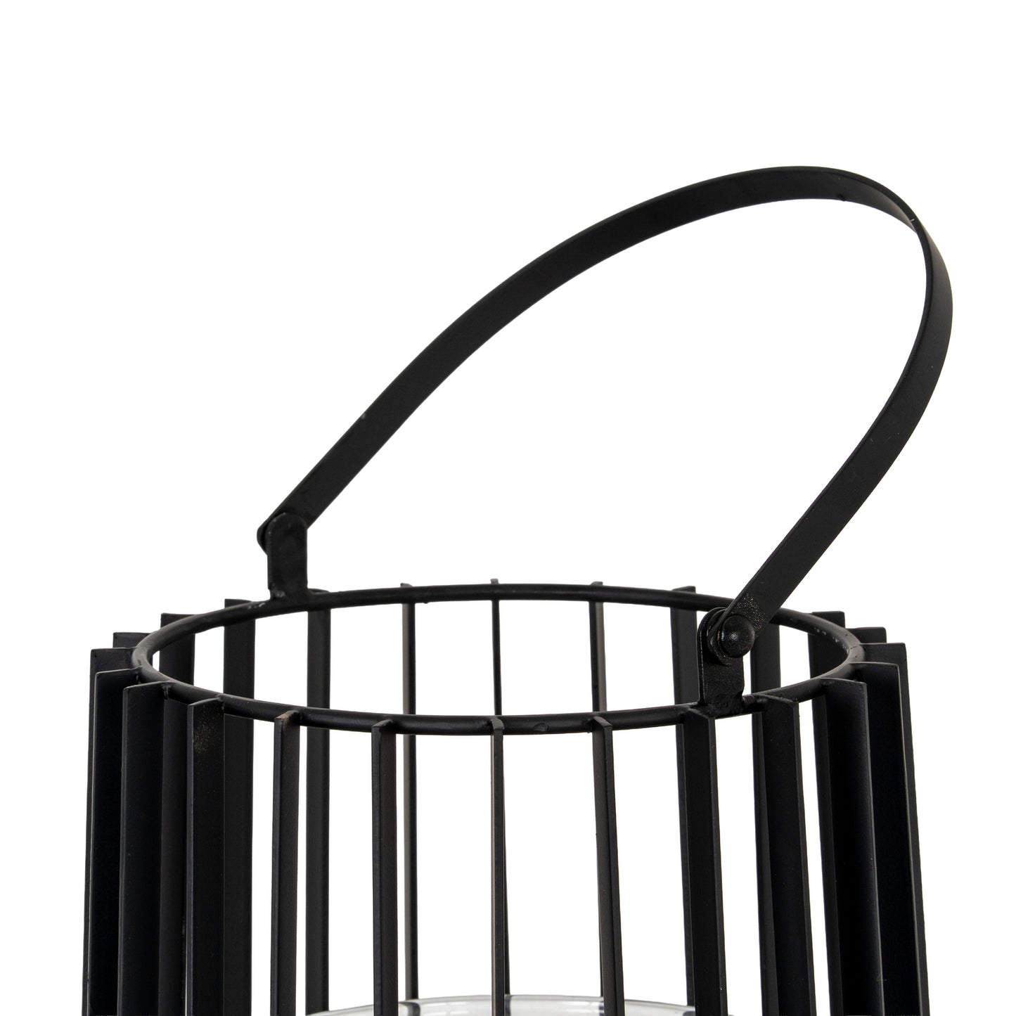 Lynk Medium Lantern With Handle And Glass Candle Holder