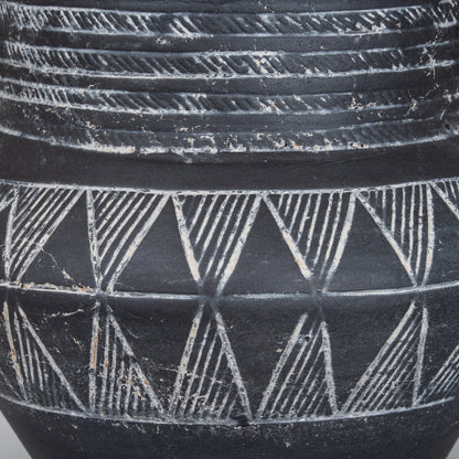 Etched Collection Pot With Handle