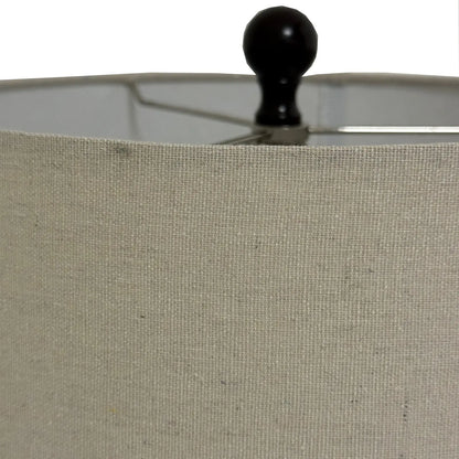 Sepia Shadows Squat Table Lamp With Linen Shade