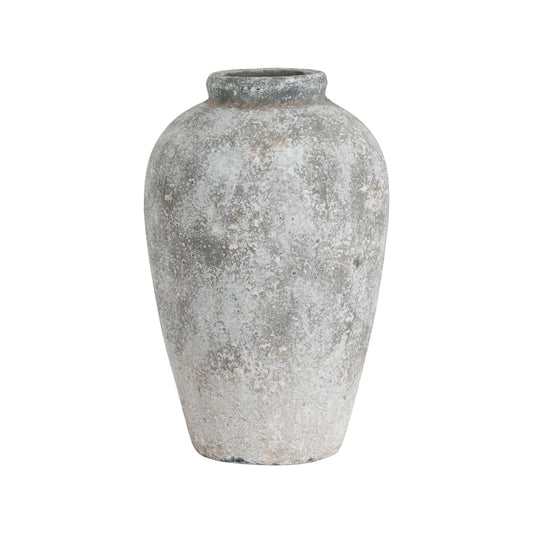 Aged Stone Tall Ceramic VaseLarge.