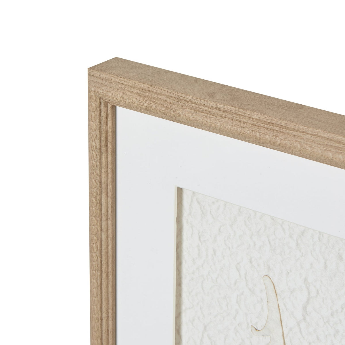 Alta White Feathers Art Mounted In Beaded FrameSmall.