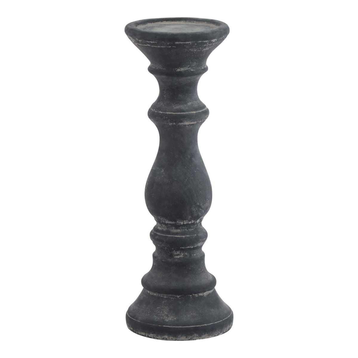 Amalfi Grey Column Candle HolderSmall.