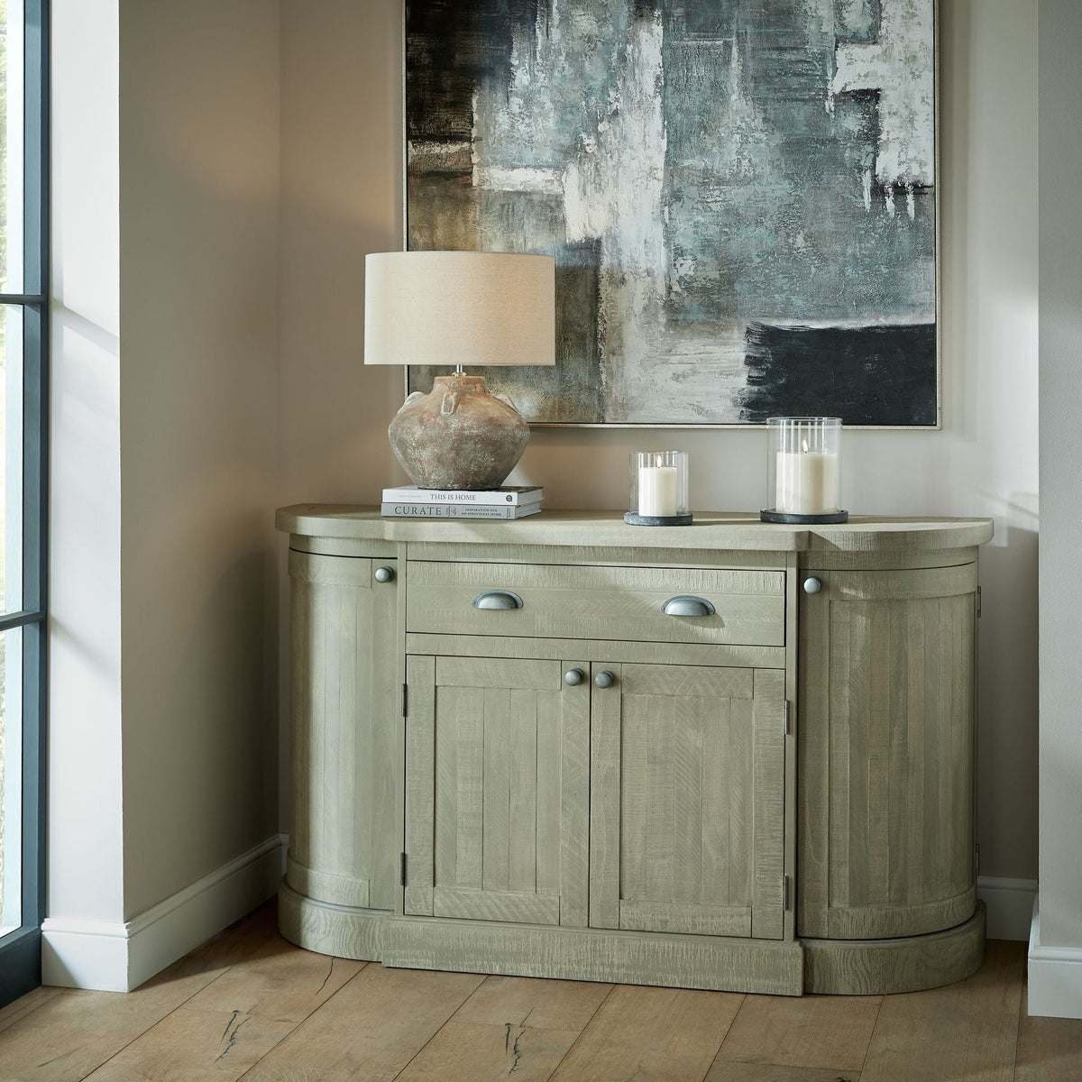 Amalfi Grey Hurricane LanternSmall.