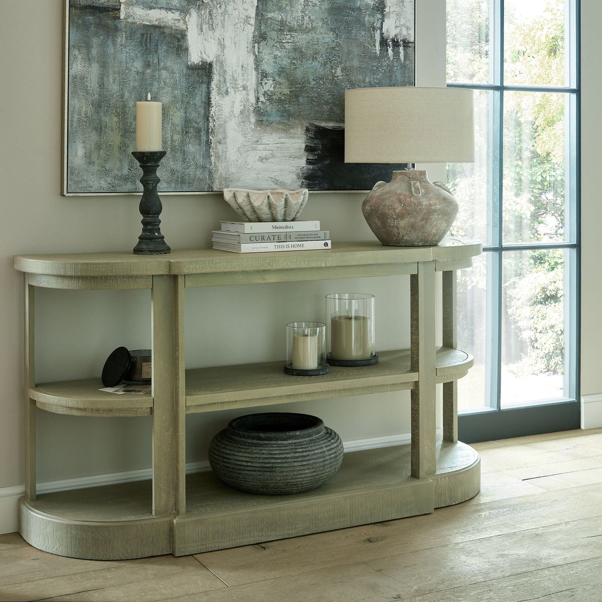 Amalfi Grey Hurricane LanternSmall.