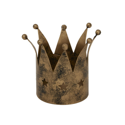 Antique Gold Crown Tealight HolderSmall.