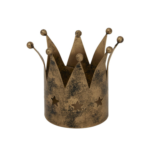 Antique Gold Crown Tealight HolderSmall.