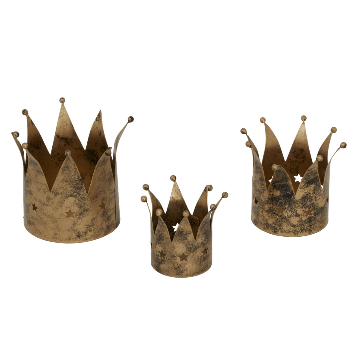 Antique Gold Crown Tealight HolderSmall.