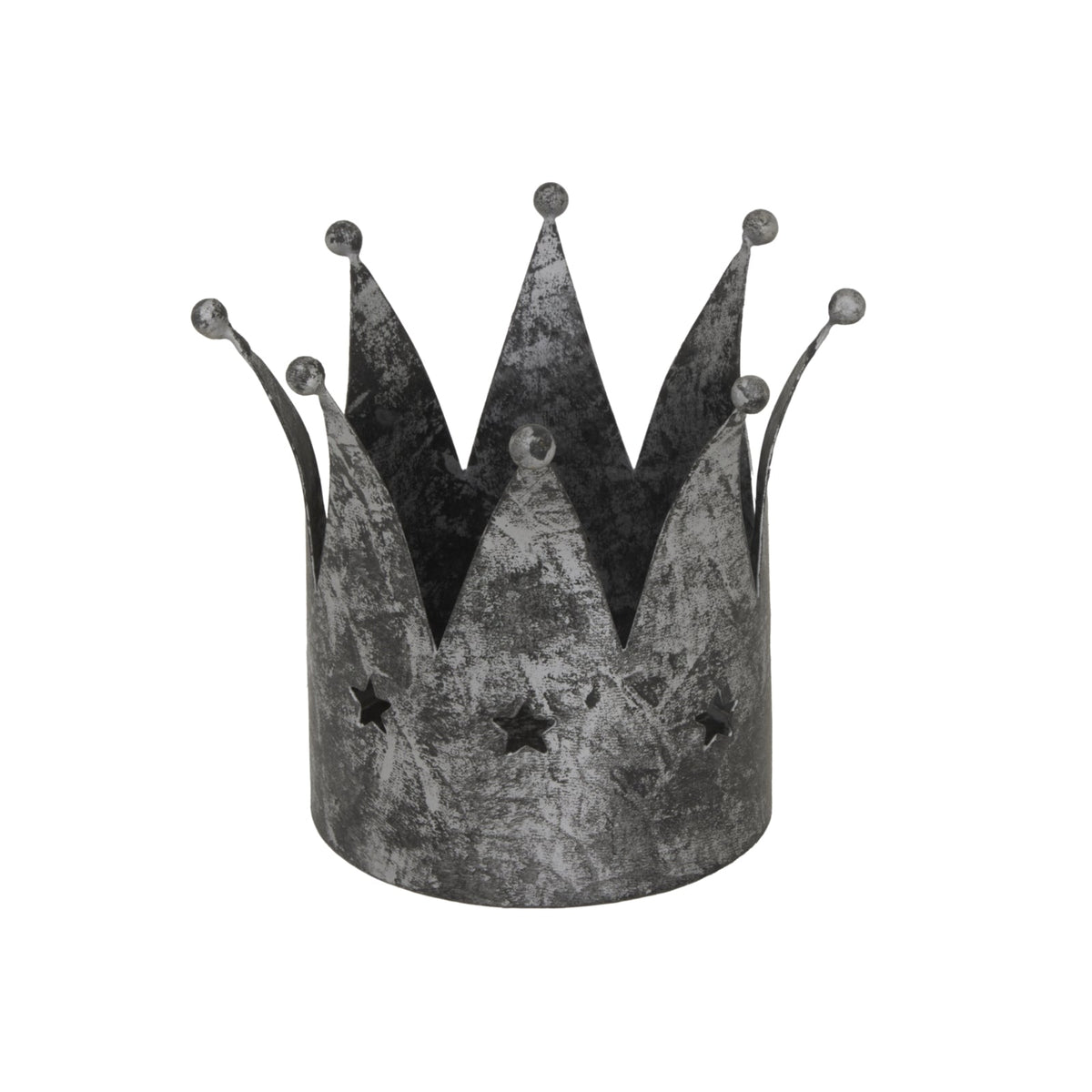 Antique Silver Crown Candle HolderSmall.