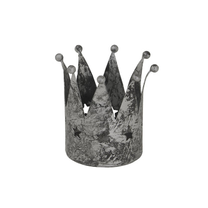 Antique Silver Crown Tealight HolderSmall.