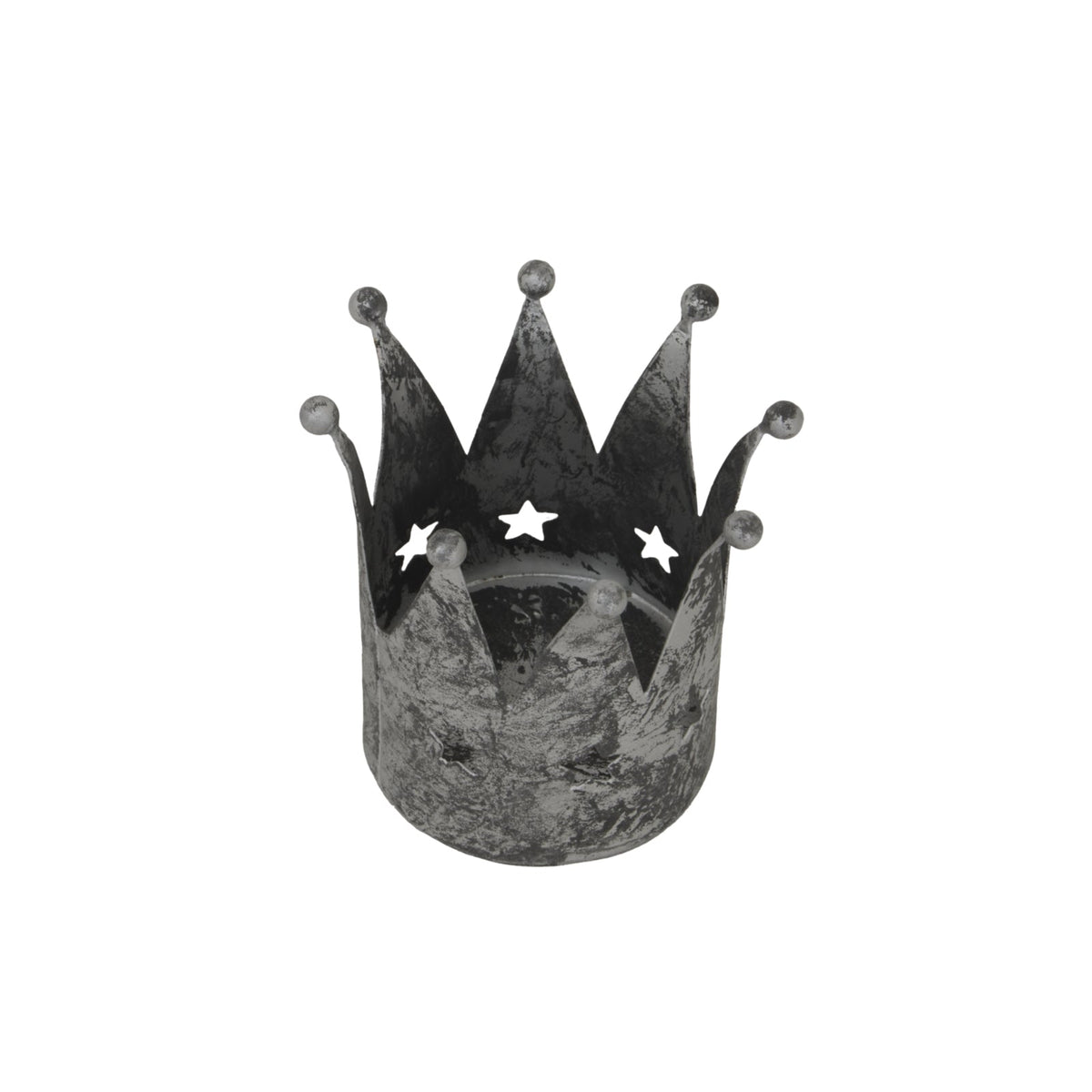 Antique Silver Crown Tealight HolderSmall.