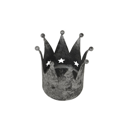 Antique Silver Crown Tealight HolderSmall.