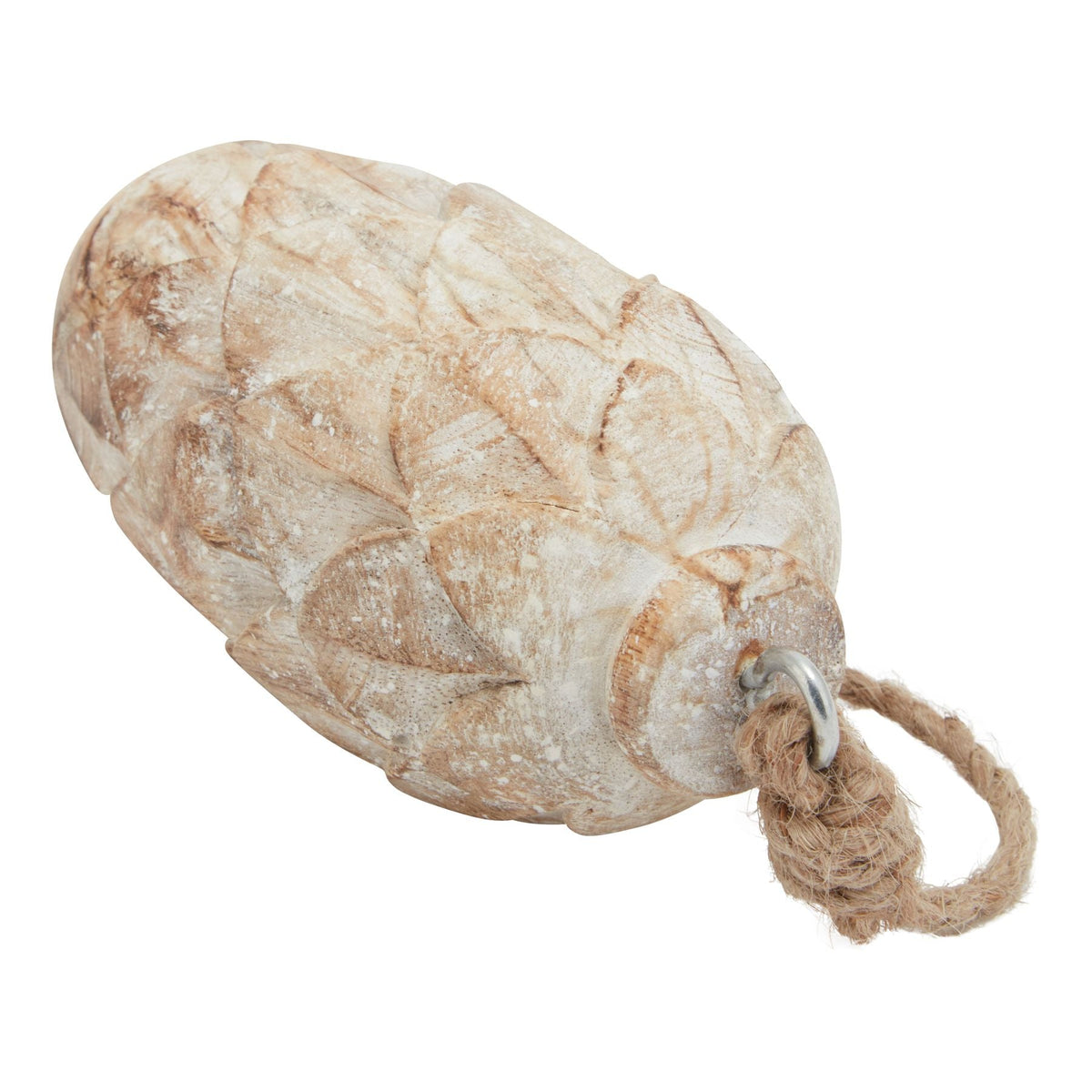 Antique White Wash Pine Cone BaubleSmall.