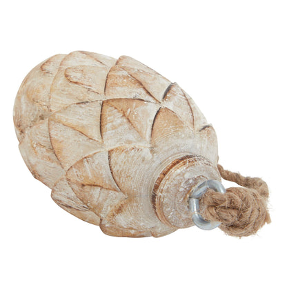 Antique White Wash Small Pine Cone BaubleSmall.