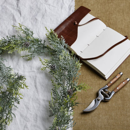 Frosted Pine Garland With PineconesSmall.