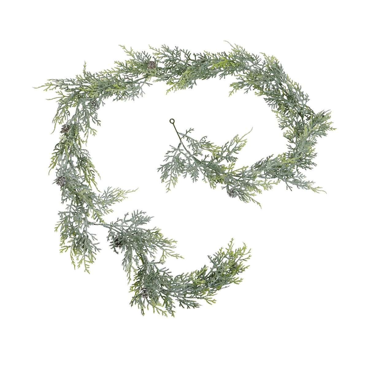 Frosted Pine Garland With PineconesSmall.