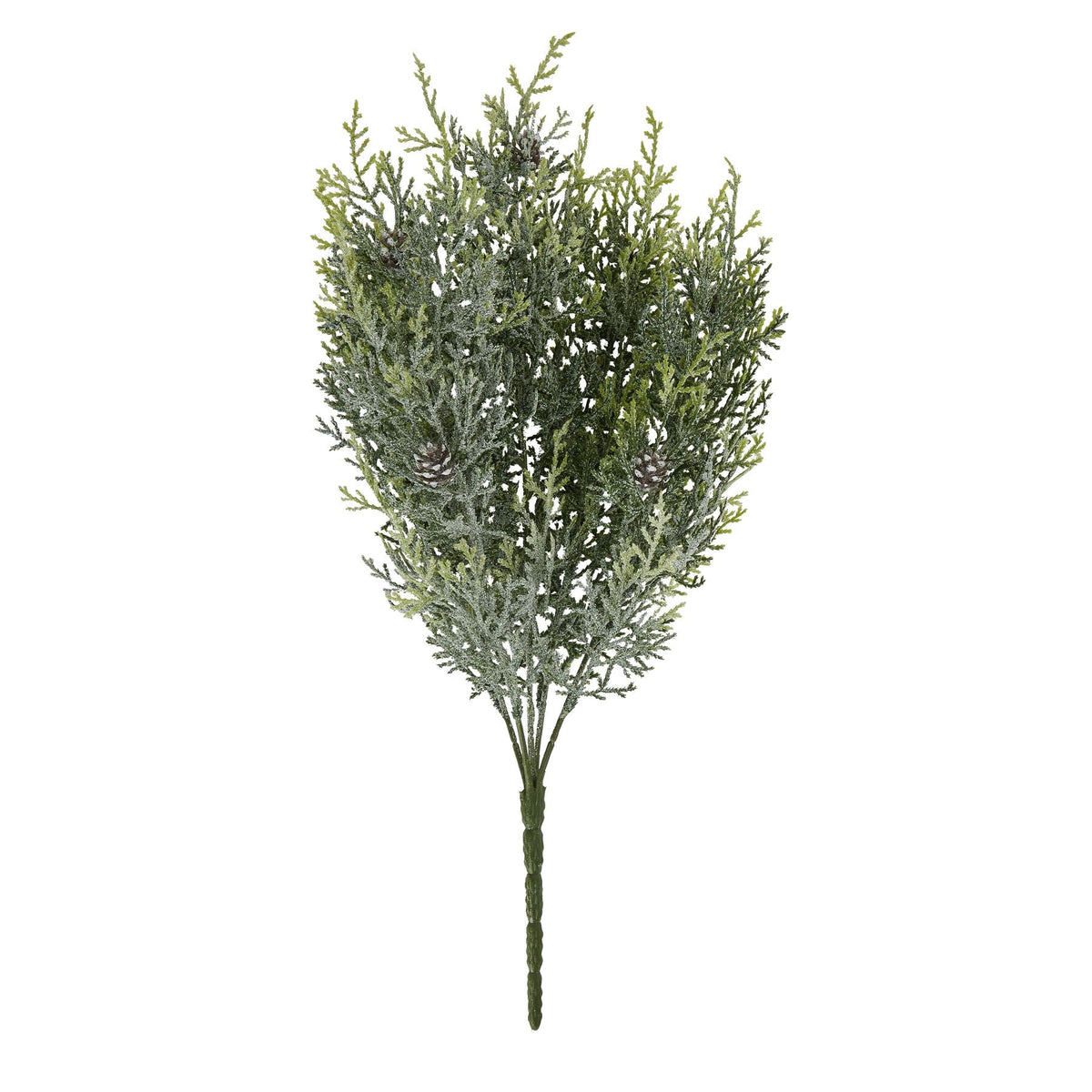 Frosted Pine Spray Stem With PineconesSmall.
