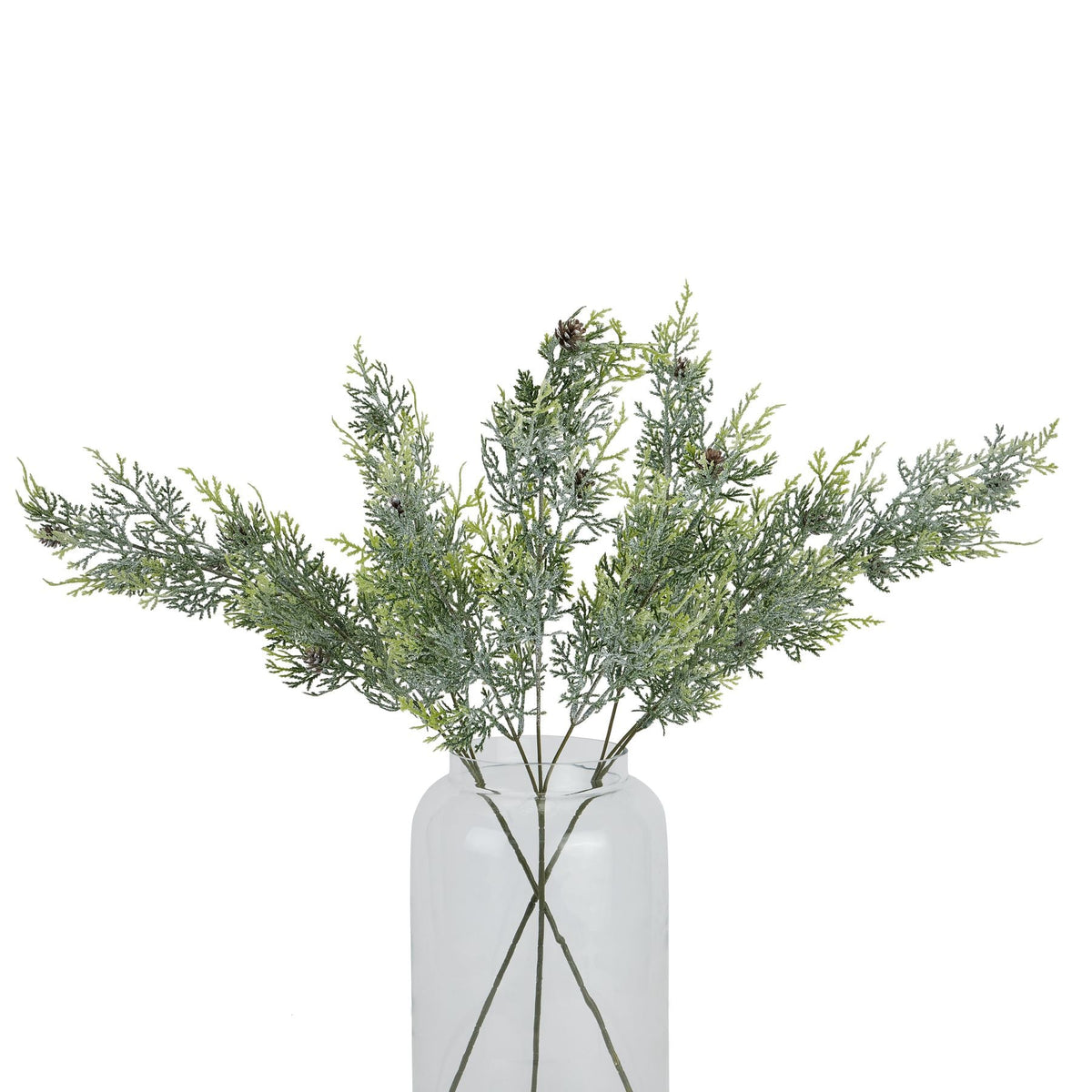 Frosted Pine Tall Stem With PineconesSmall.