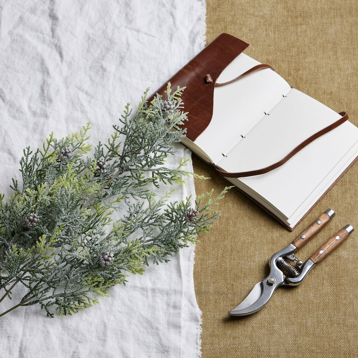 Frosted Pine Tall Stem With PineconesSmall.
