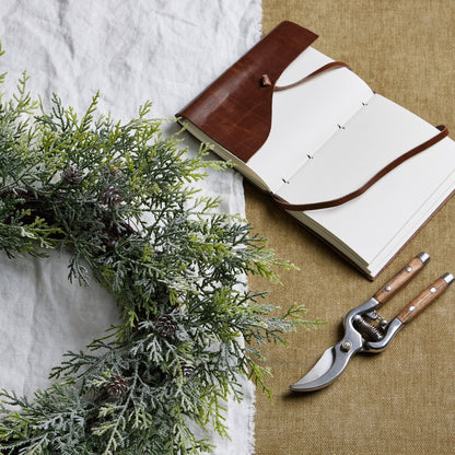 Frosted Pine Wreath With PineconesSmall.