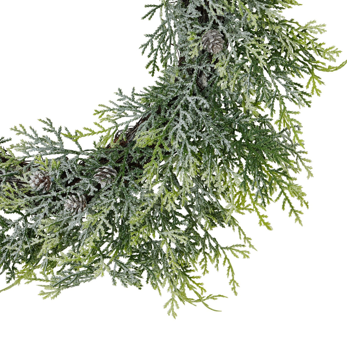 Frosted Pine Wreath With PineconesSmall.