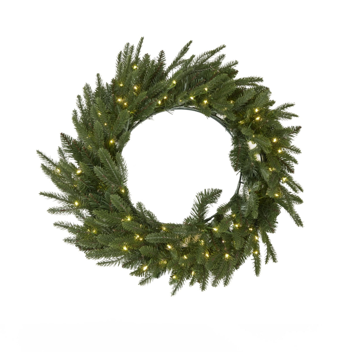 Green Pre-Lit Woodland 100 Led Fir Christmas WreathSmall.
