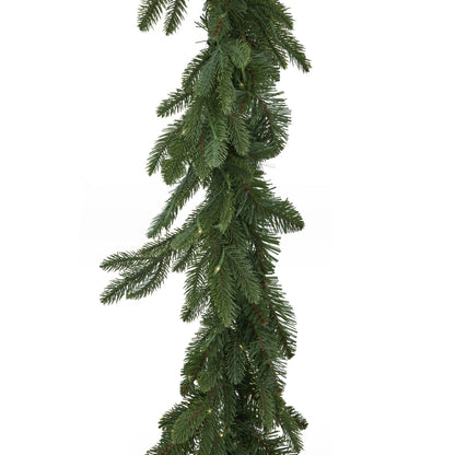 Green Pre-Lit Woodland 200 Led Fir Christmas GarlandSmall.