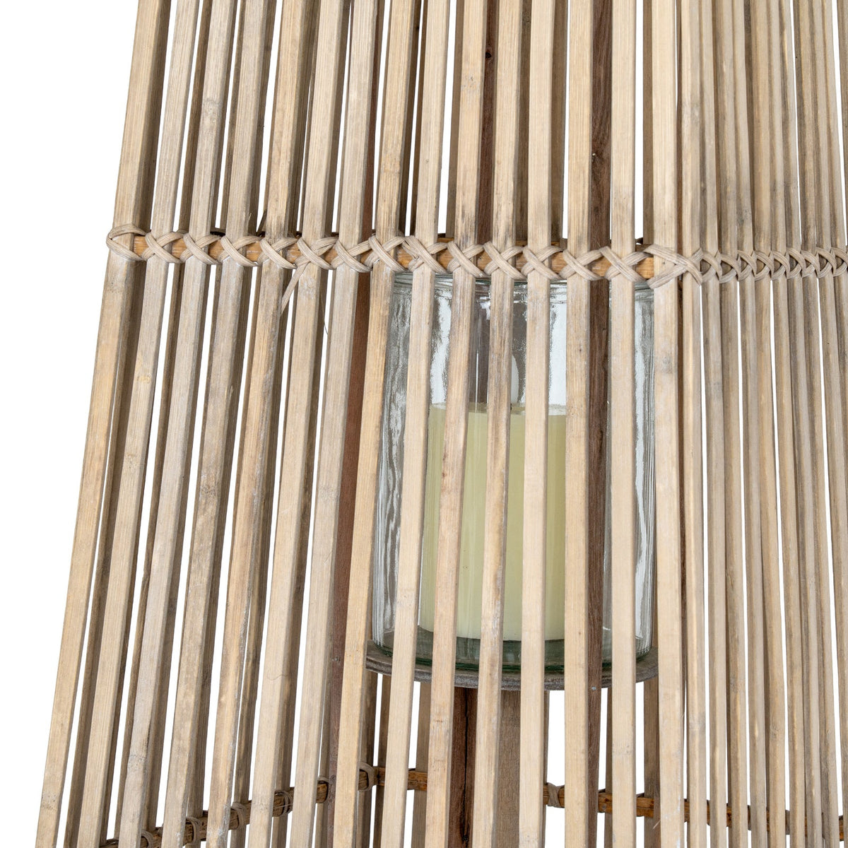 Large Silo Wicker Lantern With Glass HolderSmall.