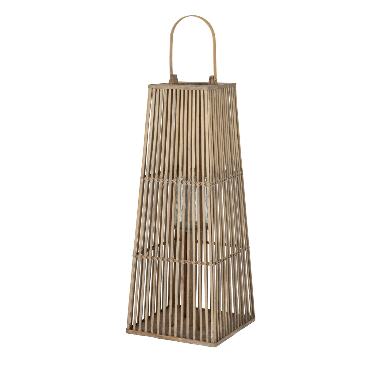 Large Silo Wicker Lantern With Glass HolderSmall.