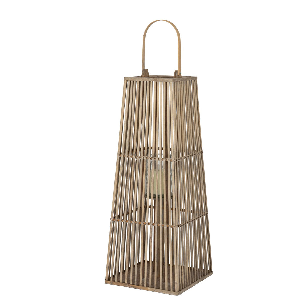 Large Silo Wicker Lantern With Glass HolderSmall.