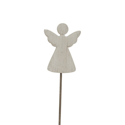 Large Whitewashed Rustic Angel On StandSmall.