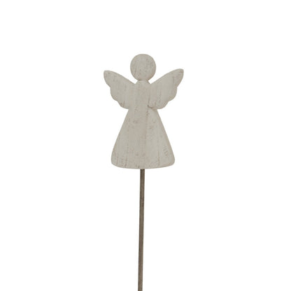 Large Whitewashed Rustic Angel On StandSmall.