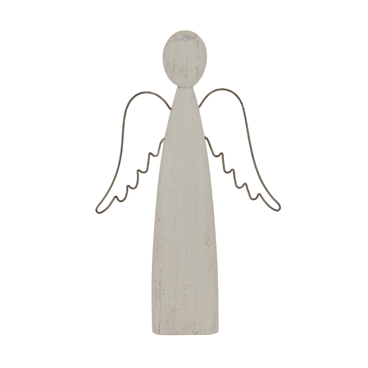 Large Whitewashed Rustic Standing AngelSmall.