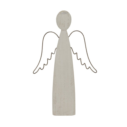 Large Whitewashed Rustic Standing AngelSmall.