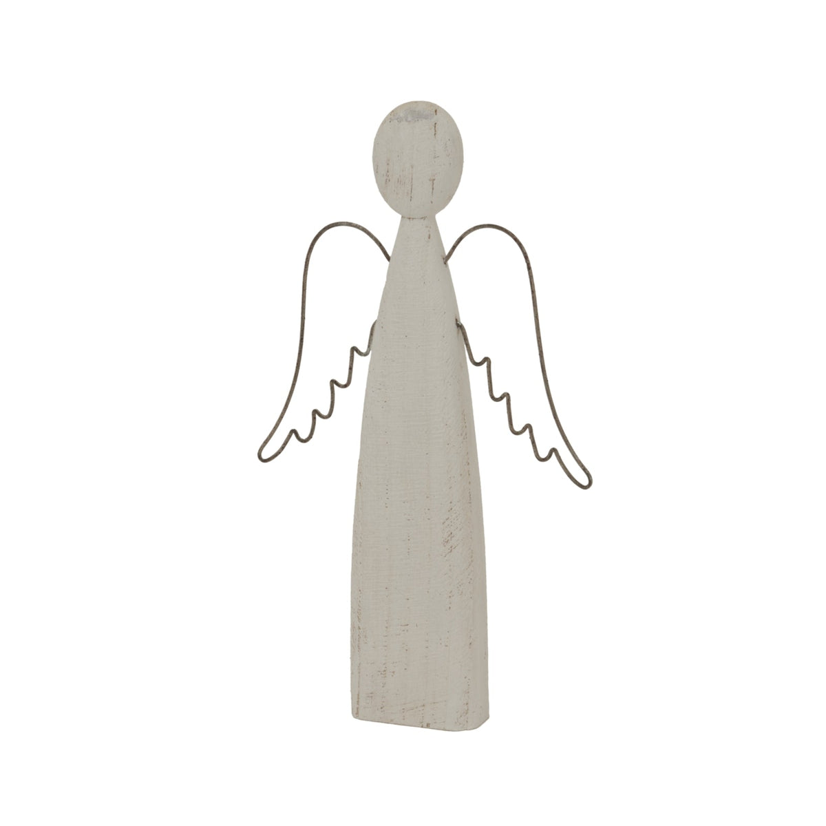 Large Whitewashed Rustic Standing AngelSmall.