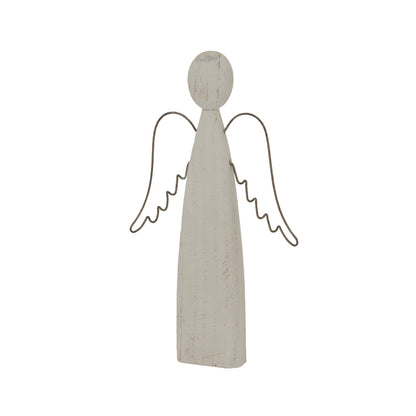 Large Whitewashed Rustic Standing AngelSmall.
