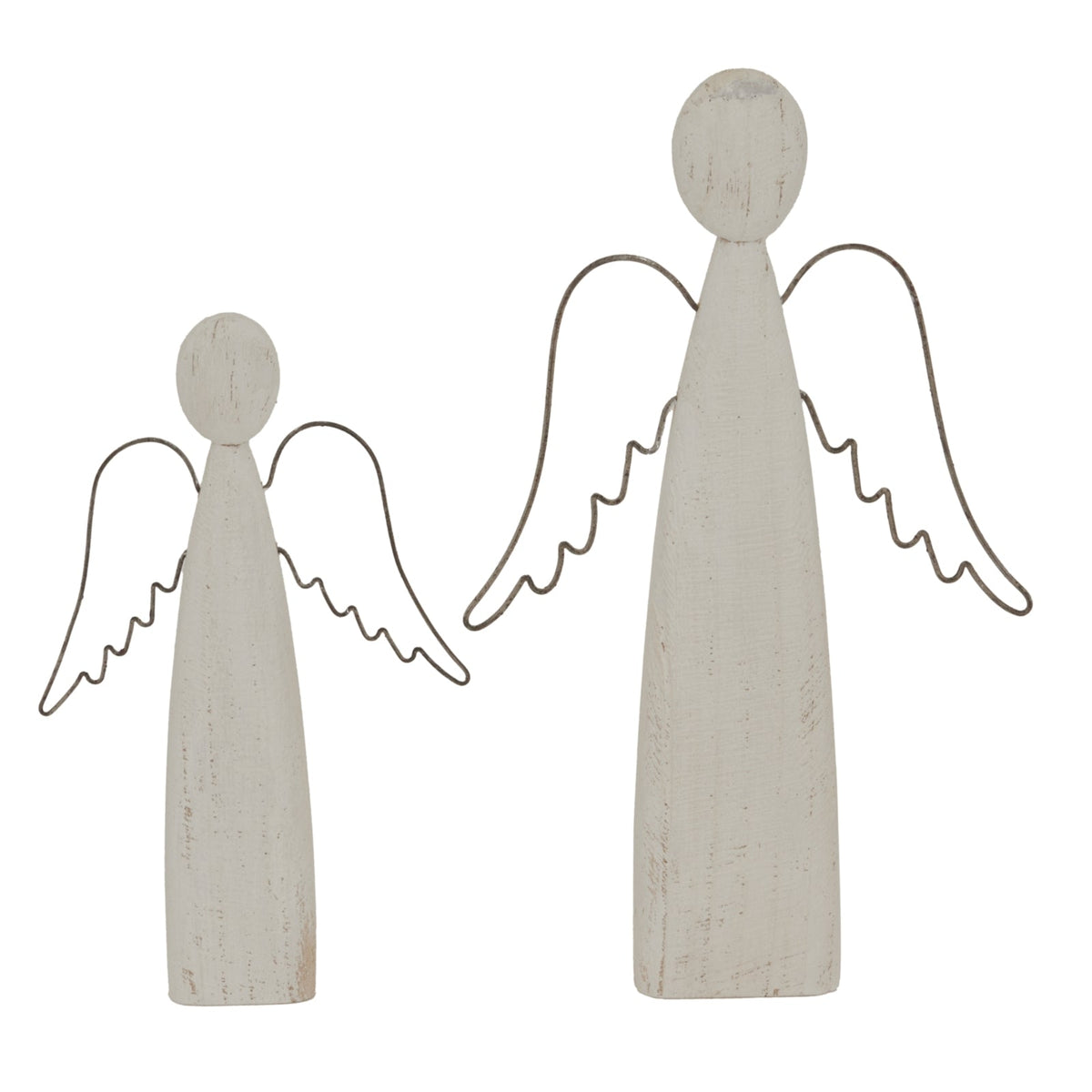 Large Whitewashed Rustic Standing AngelSmall.