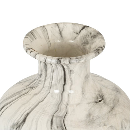 Marble Effect Squat VaseSmall.