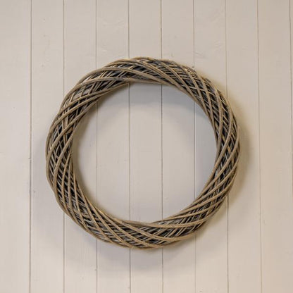 Grey Round Thick Willow Wreath