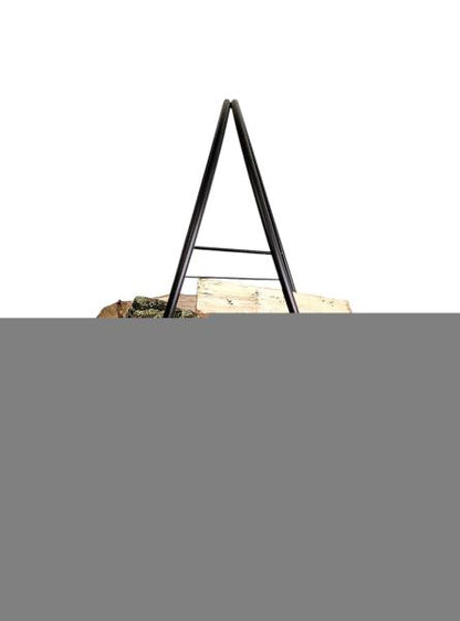Black Fireside Metal Log Holder 47cm