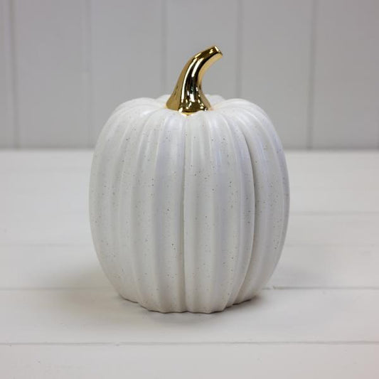 White Ceramic Pumpkin