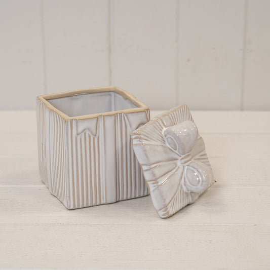 Natural Ceramic Gift Box with Lid