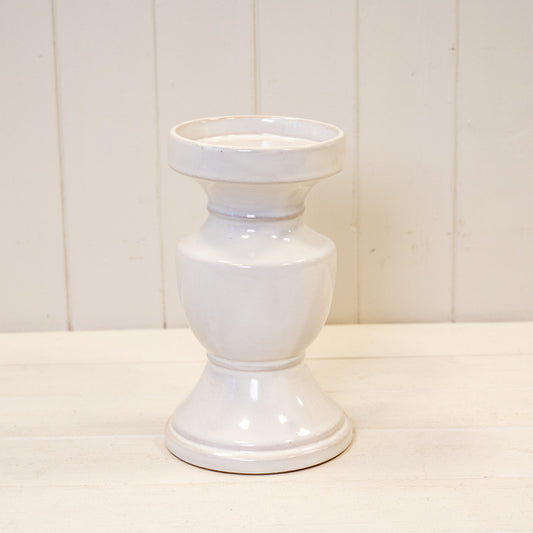 Natural Ceramic Candle Holder Large