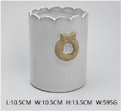 Stoneglazed Christmas Wreath Pot