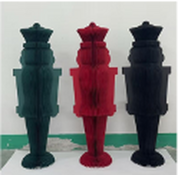 Paper Nutcracker In Warm Red