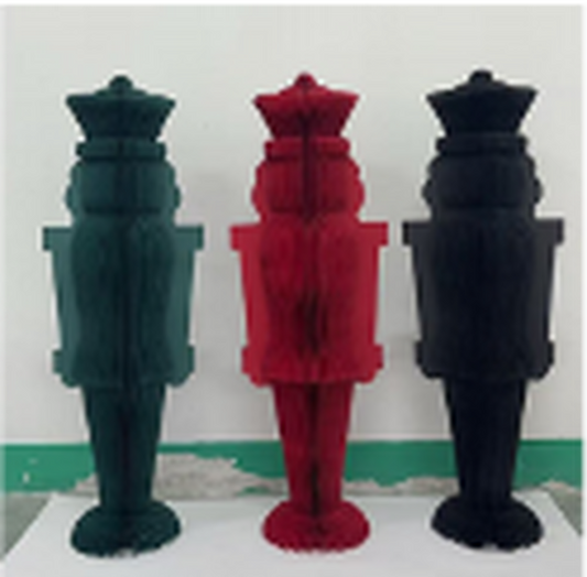 Paper Nutcracker In Warm Red