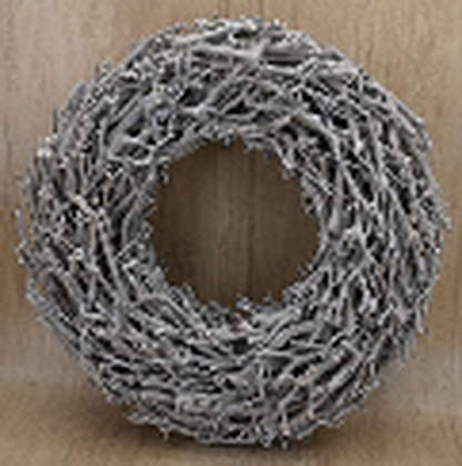 Root Branch Wreath Whitewash 45cm