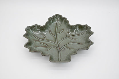 Dark Green Leaf shape plate